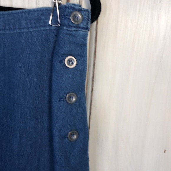 VINTAGE Essentials Style Chambray 100% Cotton Maxi Skirt Size 14 - Picture 8 of 11